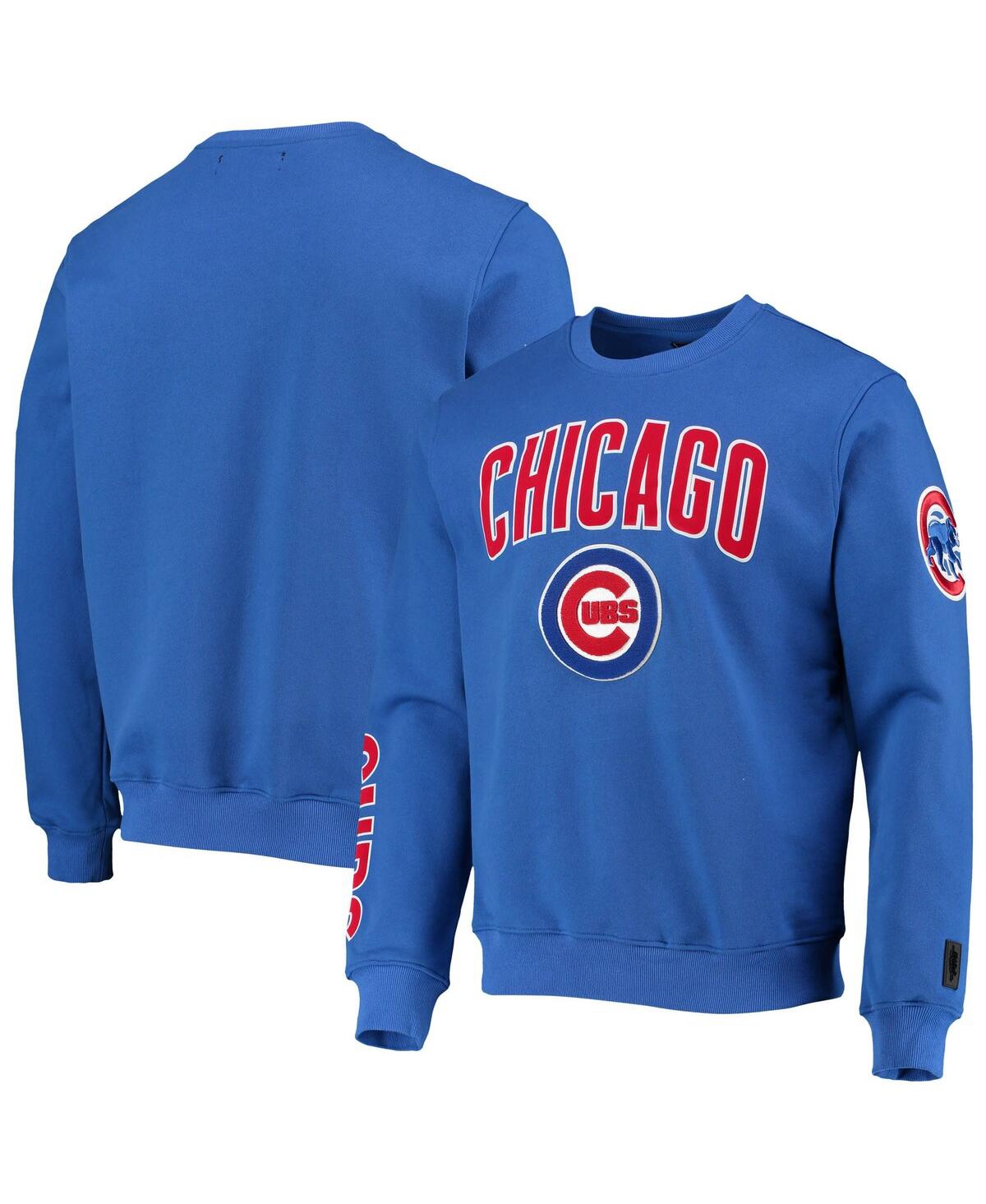 Shop Pro Standard Men's Royal Chicago Cubs Stacked Logo Pullover Sweatshirt