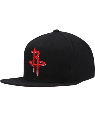 Men's Black Houston Rockets Bred Snapback Adjustable Hat - Macy's