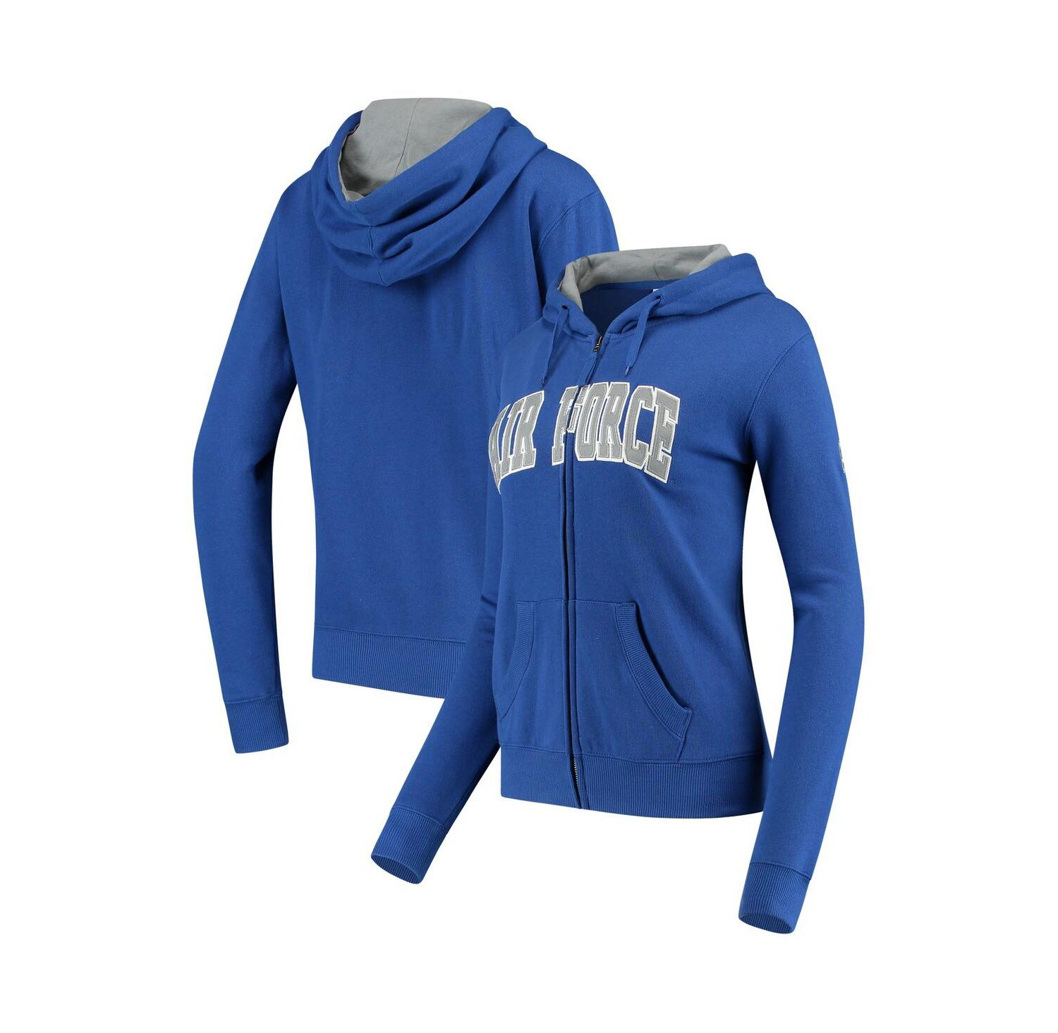 Women's Stadium Athletic Royal Air Force Falcons Arched Name Full-Zip Hoodie