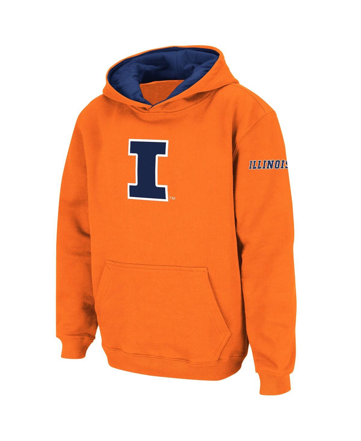 Big BoysIllinois Fighting Illini Big Logo Pullover Hoodie - Orange