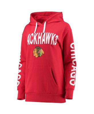Women's Red Chicago Blackhawks Extra Inning Pullover Hoodie