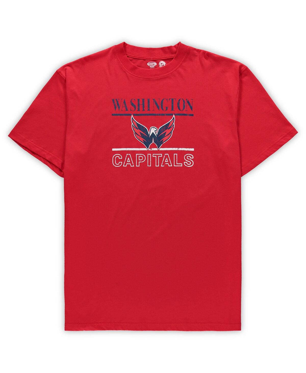 Shop Concepts Sport Men's Red Washington Capitals Big And Tall Lodge T-shirt And Pants Sleep Set