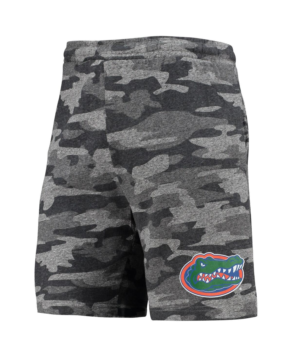 Concepts Sport Men's Charcoal And Gray Florida Gators Camo Backup Terry Jam Lounge Shorts In Charcoal,gray