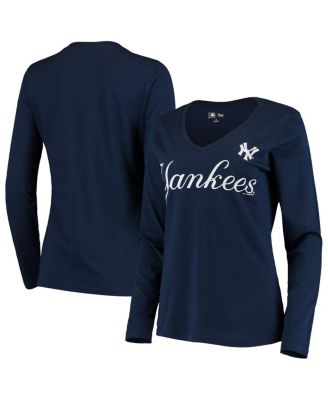 Women's Navy New York Yankees Post Season Long Sleeve T-shirt