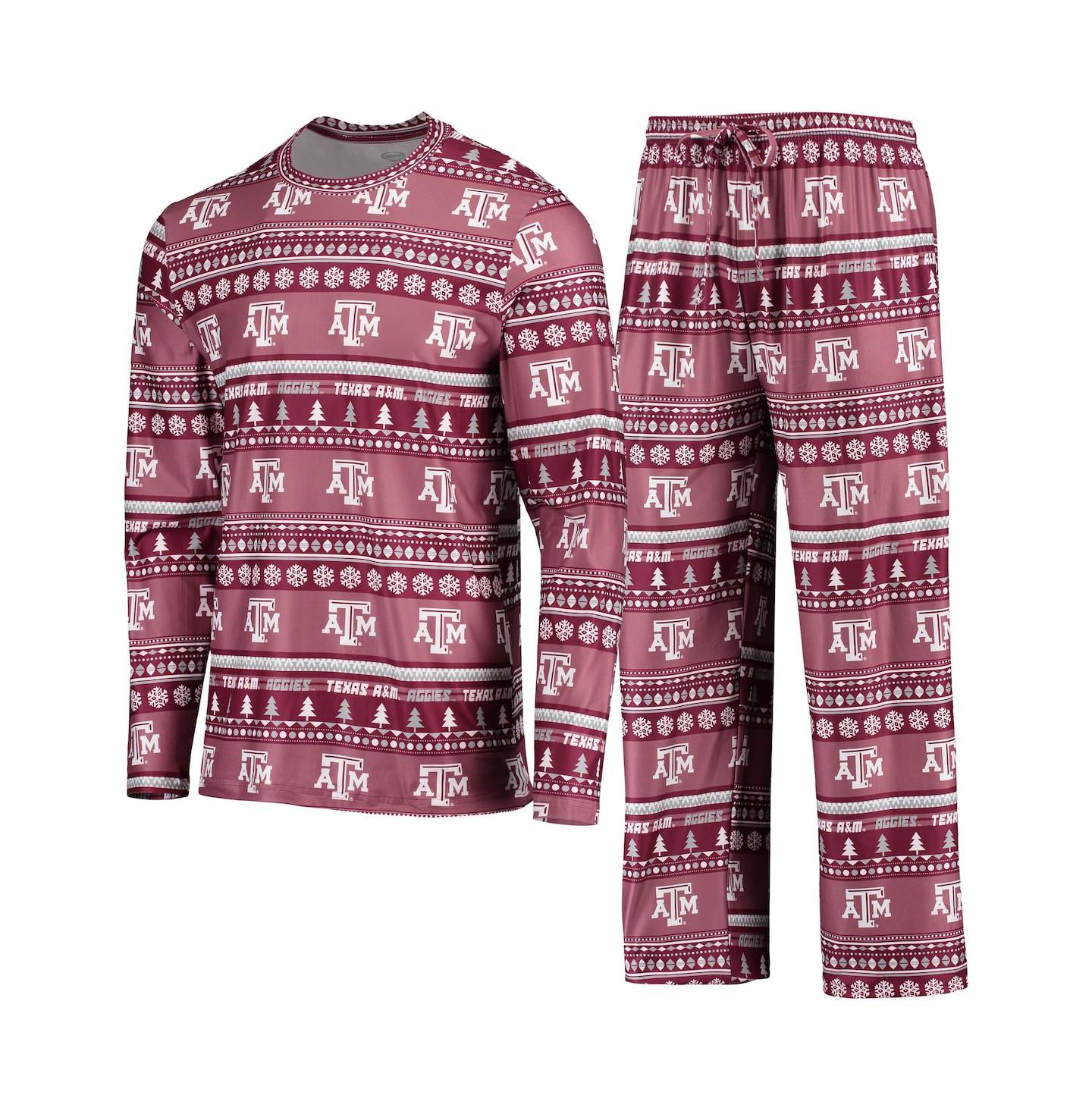 Мужская пижама Concepts Sport Texas A&M Aggies Ugly Sweater, Maroon — фото 5