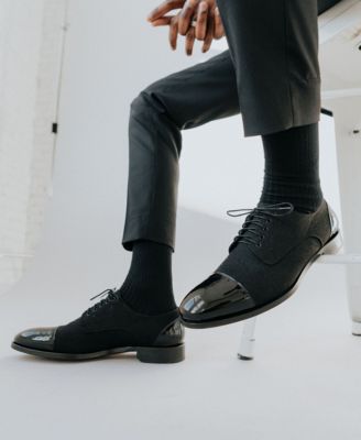 Men's Jack Handcrafted Leather, Velvet and Wool Dress Shoes