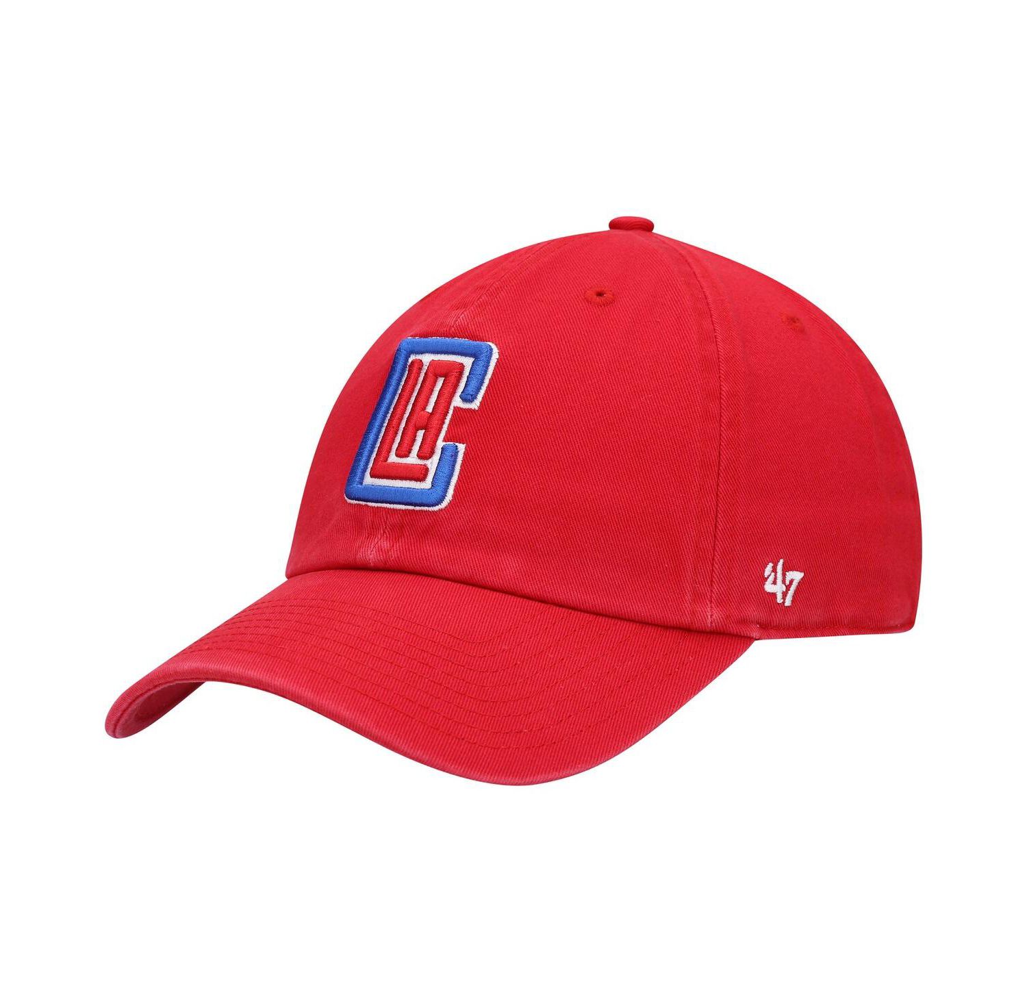 Men's Red LA Clippers Team Clean Up Adjustable Hat