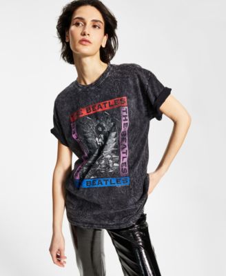 Junk Food - Juniors' Cotton Beatles Stacked Square T-Shirt