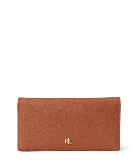 Женские Lauren Ralph Lauren Crosshatch Leather Slim Snapped-Closure Wallet