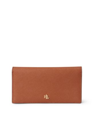 Women's Crosshatch Leather Slim Snapped-Closure Wallet