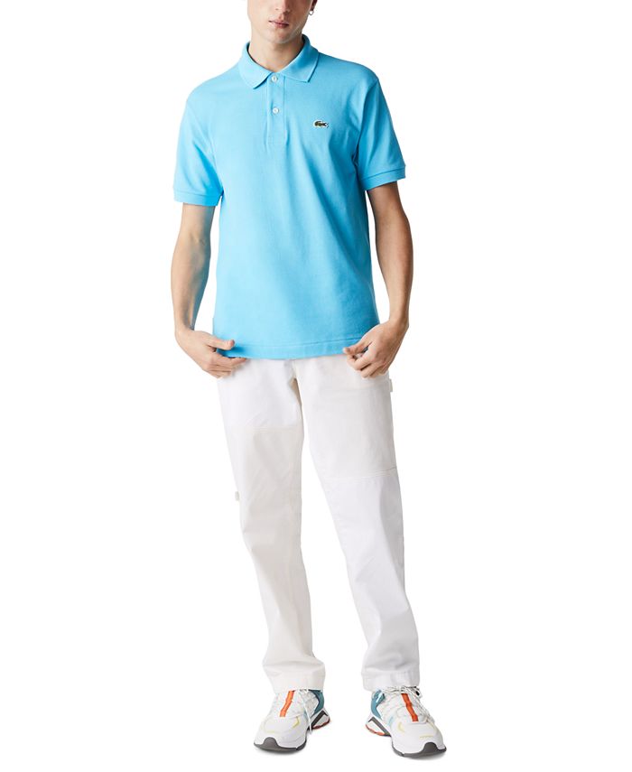 Past Season Lacoste Mens Short Sleeve Pique L.12.12 Classic Fit Polo Shirt