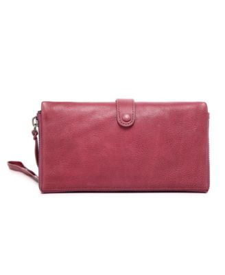 Women's Genuine Leather Snapper Clutch