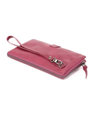 Women's Genuine Leather Snapper Clutch