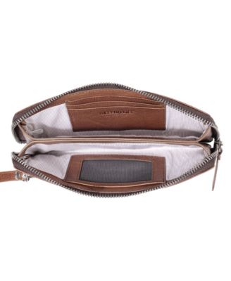 Women's Genuine Leather Snapper Clutch