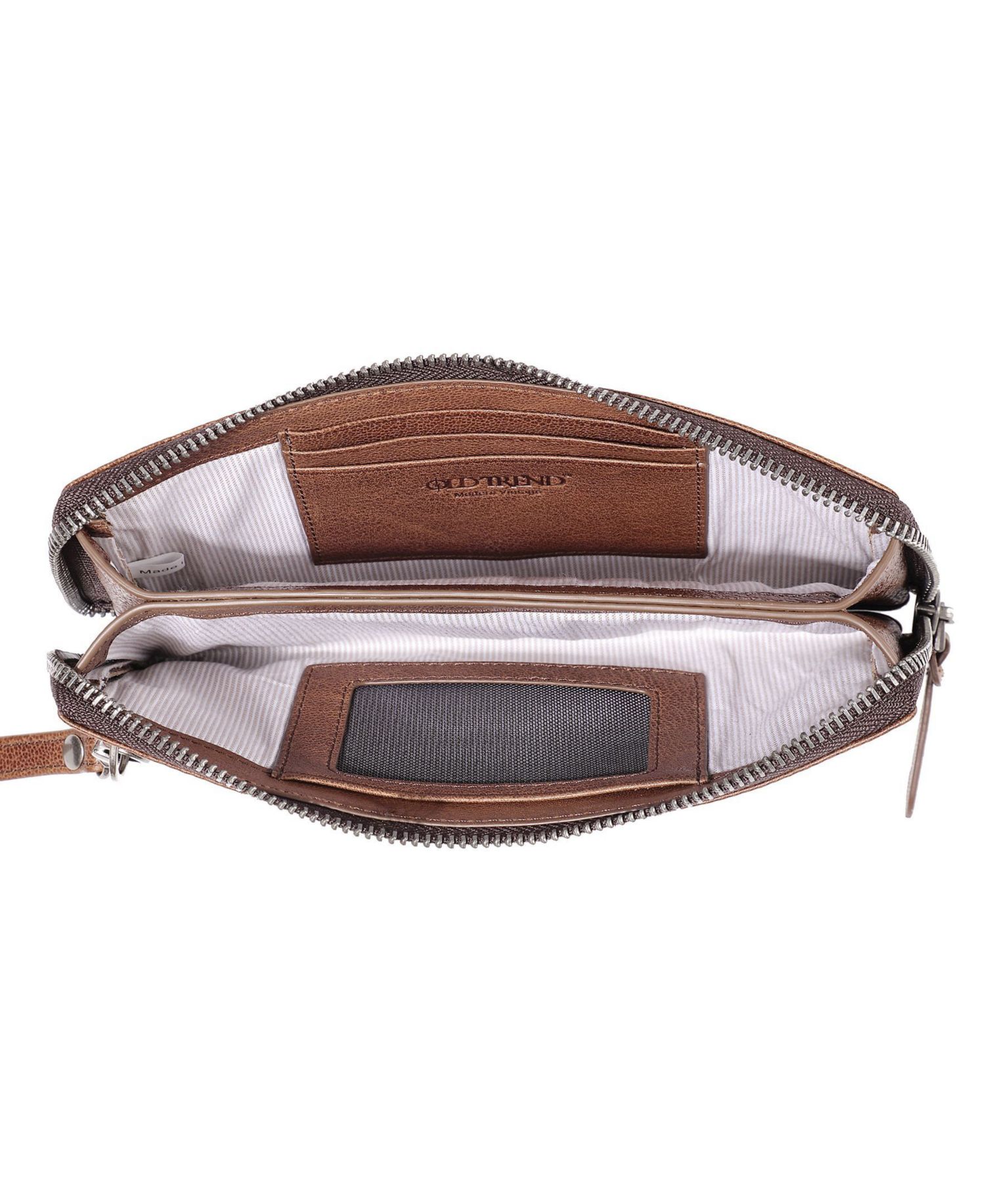 Women's Genuine Leather Snapper Clutch