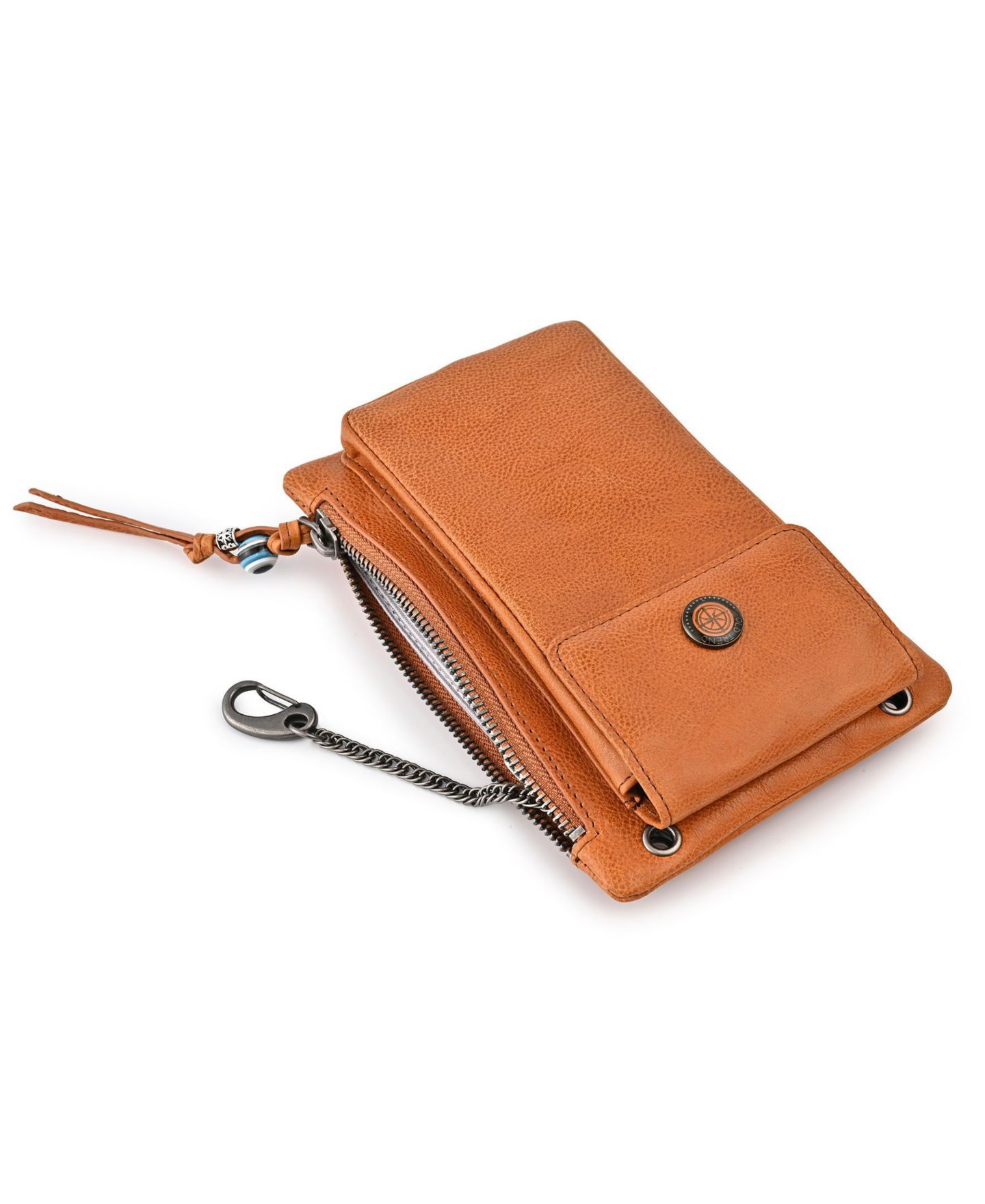 Женская сумка OLD TREND Genuine Leather Northwood Phone Carrier, цвет: Карамельный — фото 9