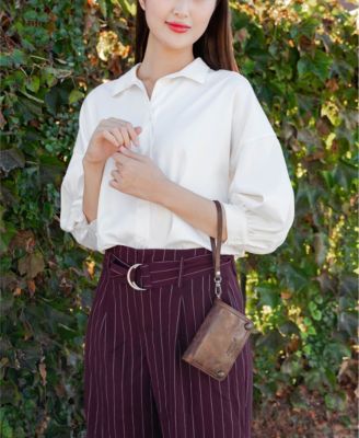 Women's Genuine Leather Basswood Clutch