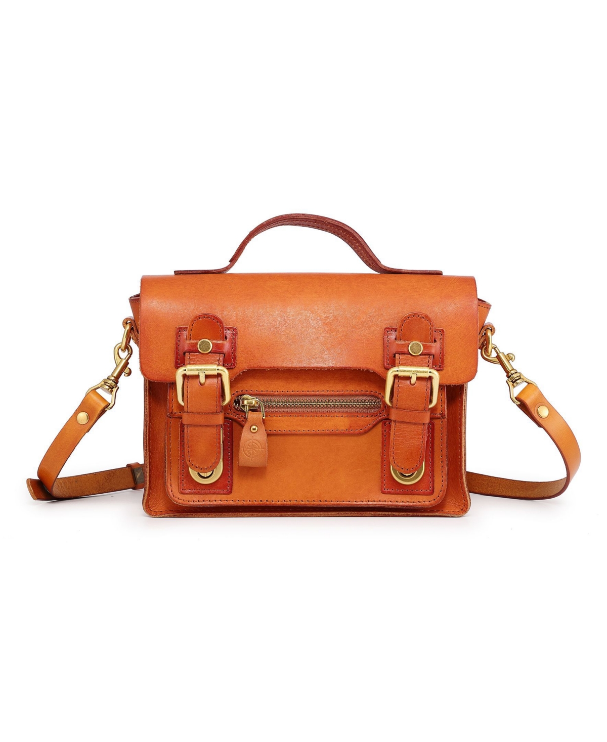 Women's Genuine Leather Aster Mini Satchel - Red