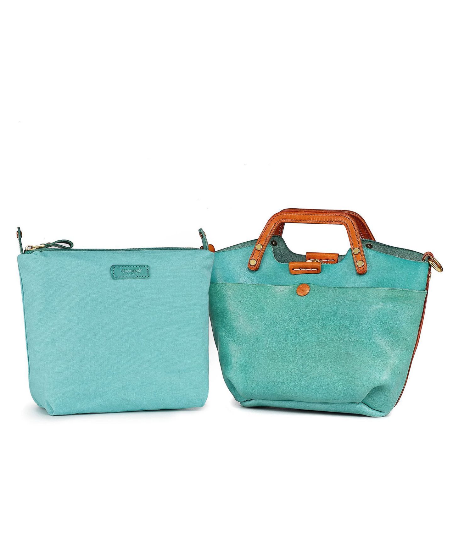 Женская сумка OLD TREND Genuine Leather Sprout Land Mini, цвет: Аквамариновый — фото 2