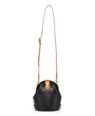 Women's Genuine Leather Doctor Bucket Crossbody Convertible Bag