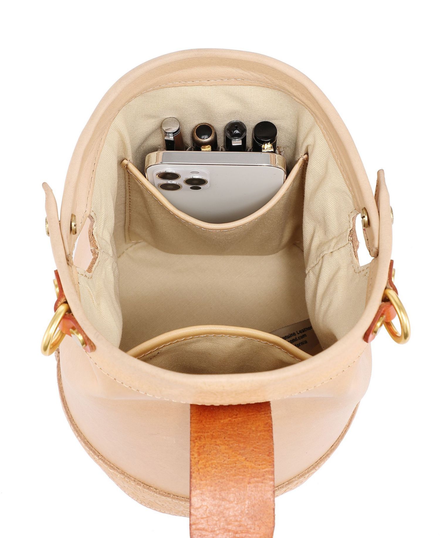 Doctor Mini Leather Bucket Crossbody Bag