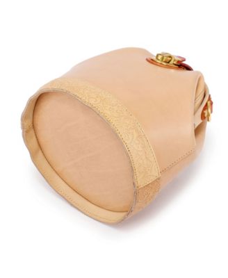 Women's Genuine Leather Doctor Bucket Crossbody Convertible Bag