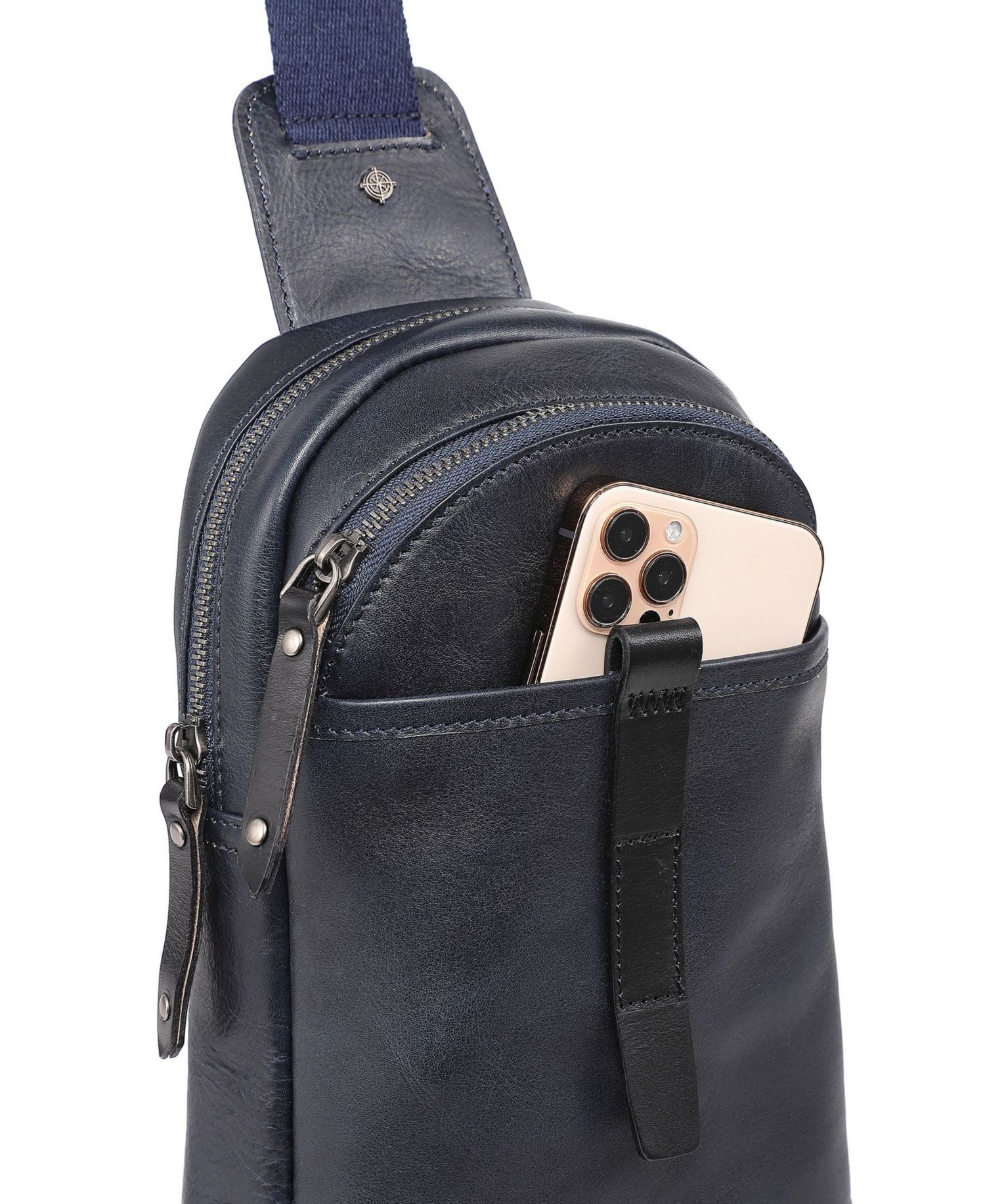 Sun-Wing Leather Sling Bag