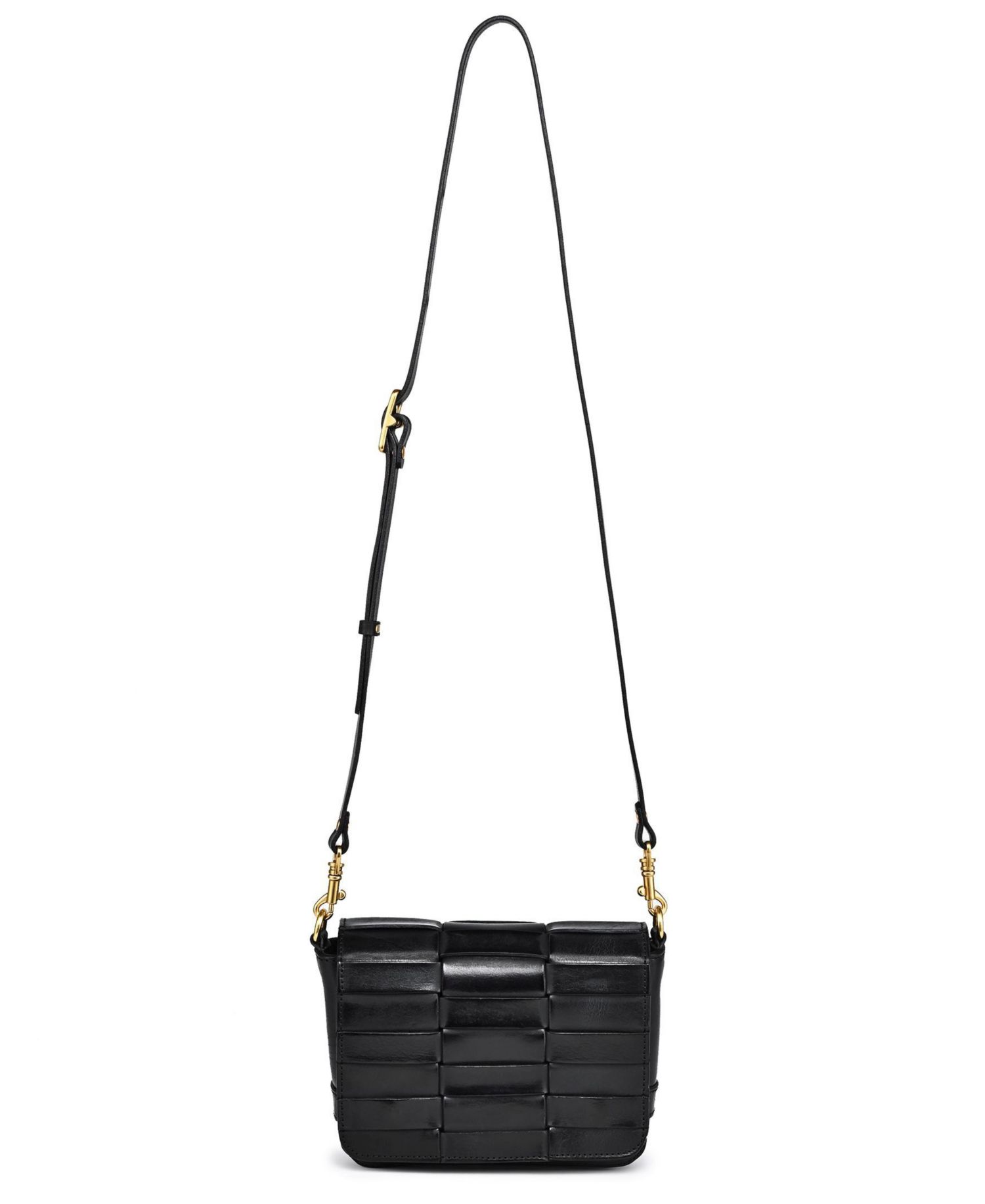 Lupine Mini Woven Leather Crossbody Bag