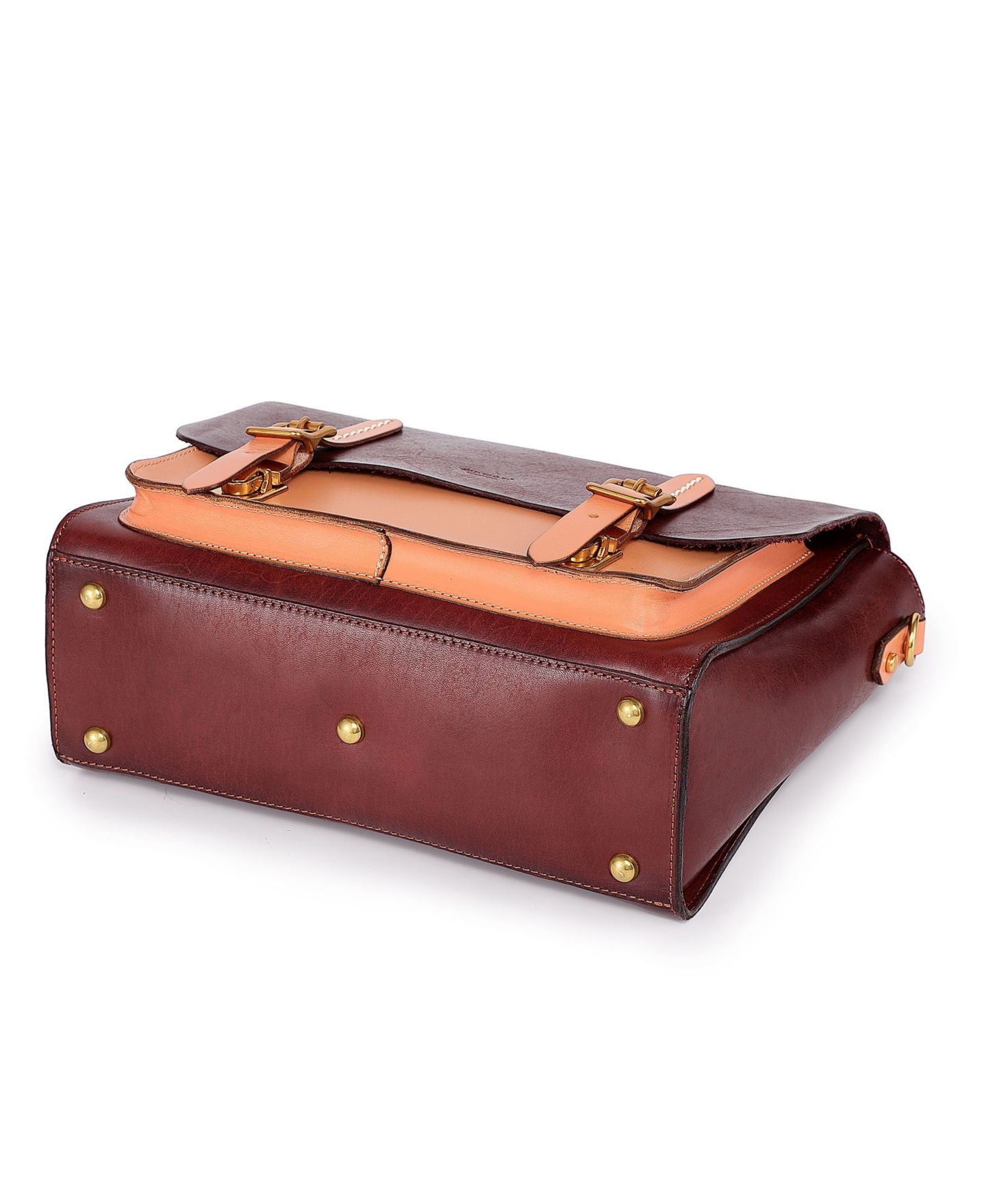 Женская сумка OLD TREND Genuine Leather Alder Brief, цвет: Коричневый / Бежевый — фото 8