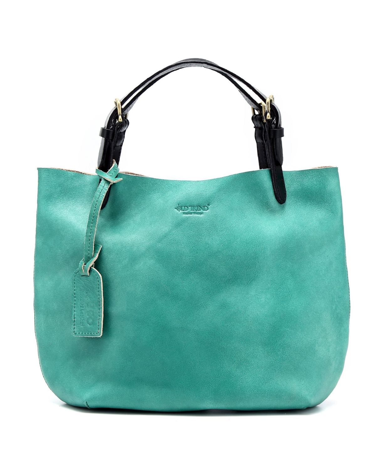 Women's Genuine Leather Dip Dye Tote - Orchid