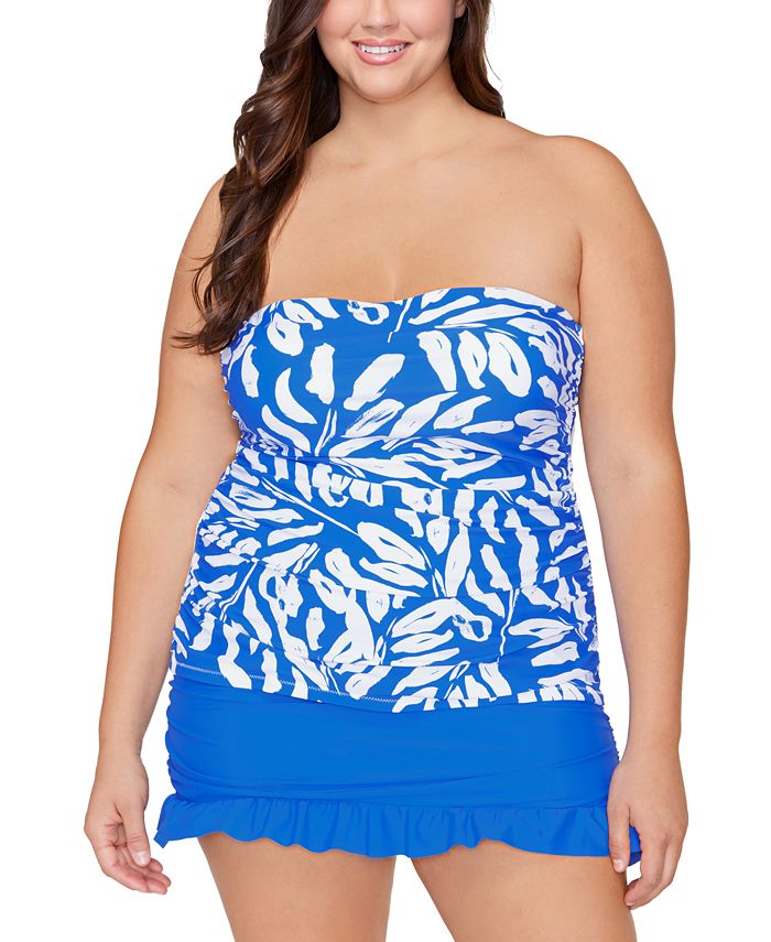 Raisins Curve Trendy Plus Size Protea Underwire Tankini Top & Bottoms