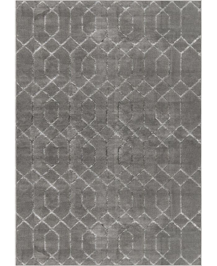Tapete único Loo arilyn onroe Gla Collection Enrejado geoétrico texturizado, BlancoDorado