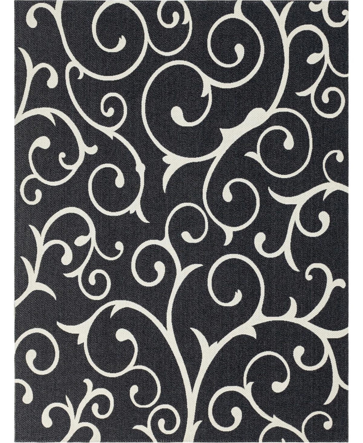 Bayshore Home Illie Scroll 8'5in x 11'4in Area Rug - Black