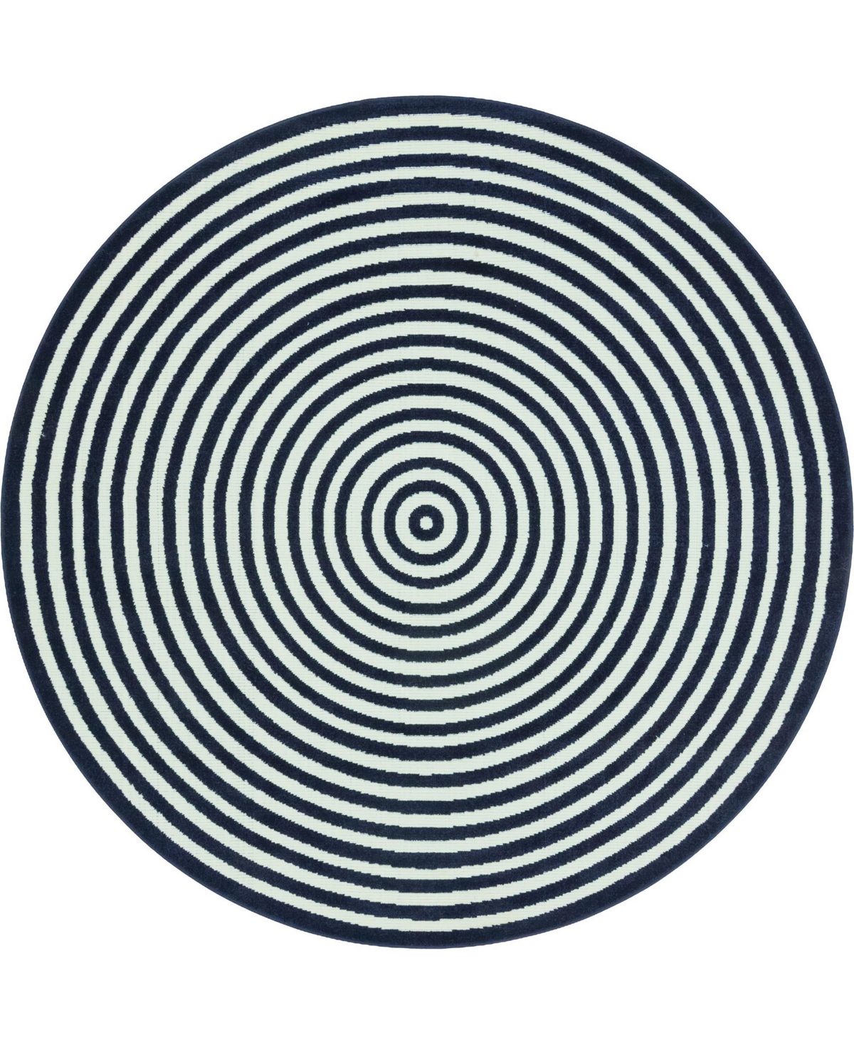 Sabrina Soto Outdoor Prescott 8' x 8' Round Area Rug - Navy