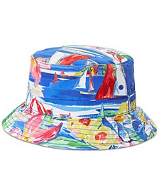 Men's Packable Tropical-Print Bucket Hat