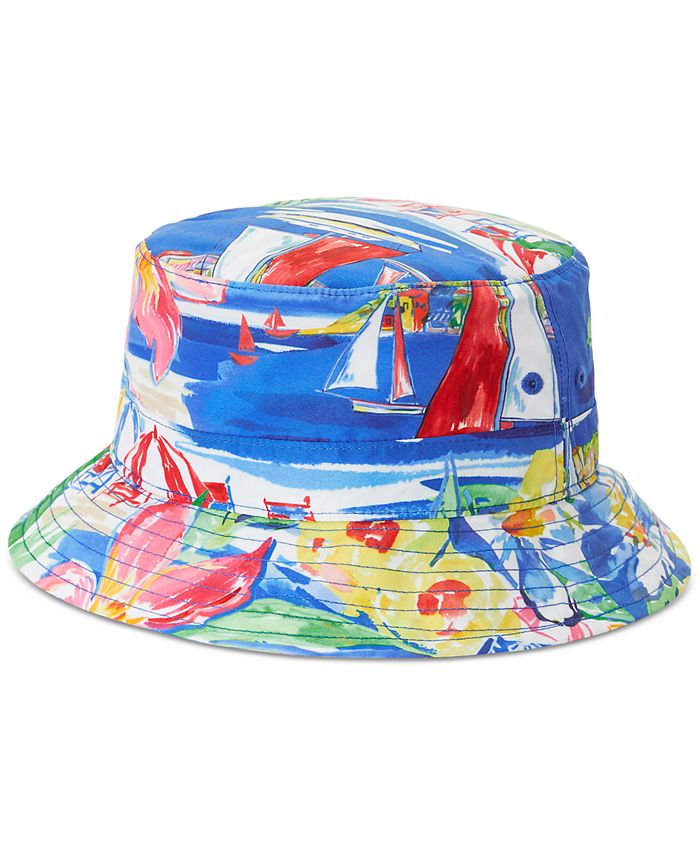 Overvloedig Ontwijken beweging Polo Ralph Lauren Men's Packable Tropical-Print Bucket Hat & Reviews - Hats,  Gloves & Scarves - Men - Macy's