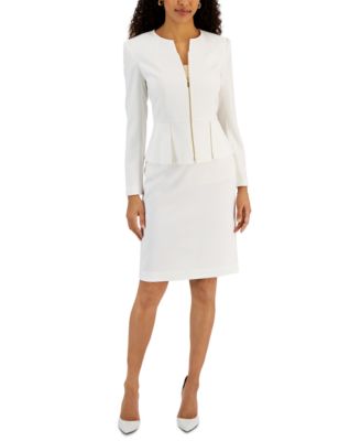 tahari white jacket