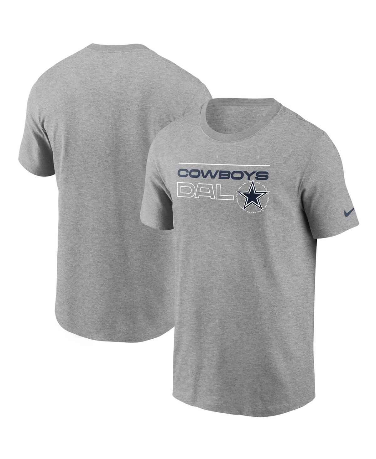 Men's Nike Heathered Charcoal Dallas Cowboys Broadcast Essential T-shirt