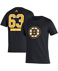 Men's Brad Marchand Black Boston Bruins Player Name & Number T-shirt