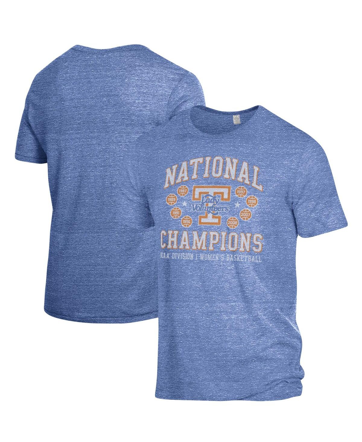A & A Global Men's Heathered Blue Tennessee Volunteers Ncaa Women's Basketball National Champions Throwback T-shi