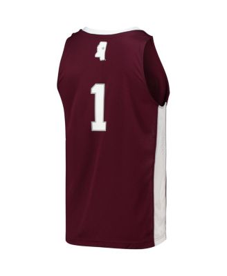 Men's Number 1 Mississippi State Bulldogs Team Swingman Basketball Jersey