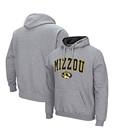 Men's Heathered Gray Missouri Tigers Arch and Logo 3.0 Pullover Hoodie