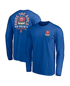 Men's Branded Royal New York Mets Hometown Collection Raise The Apple Long Sleeve T-shirt
