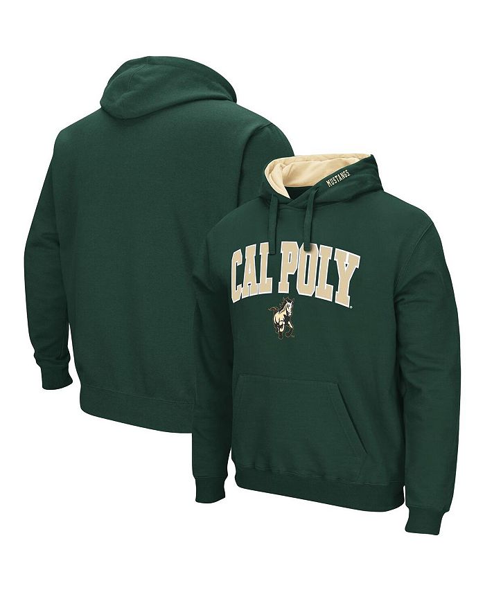 Colosseum Men's Green Cal Poly Mustangs Arch and Logo Pullover Hoodie ...