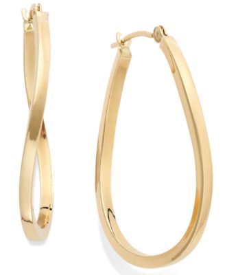 Macy's - Twist Hoop Earrings in 10k Gold