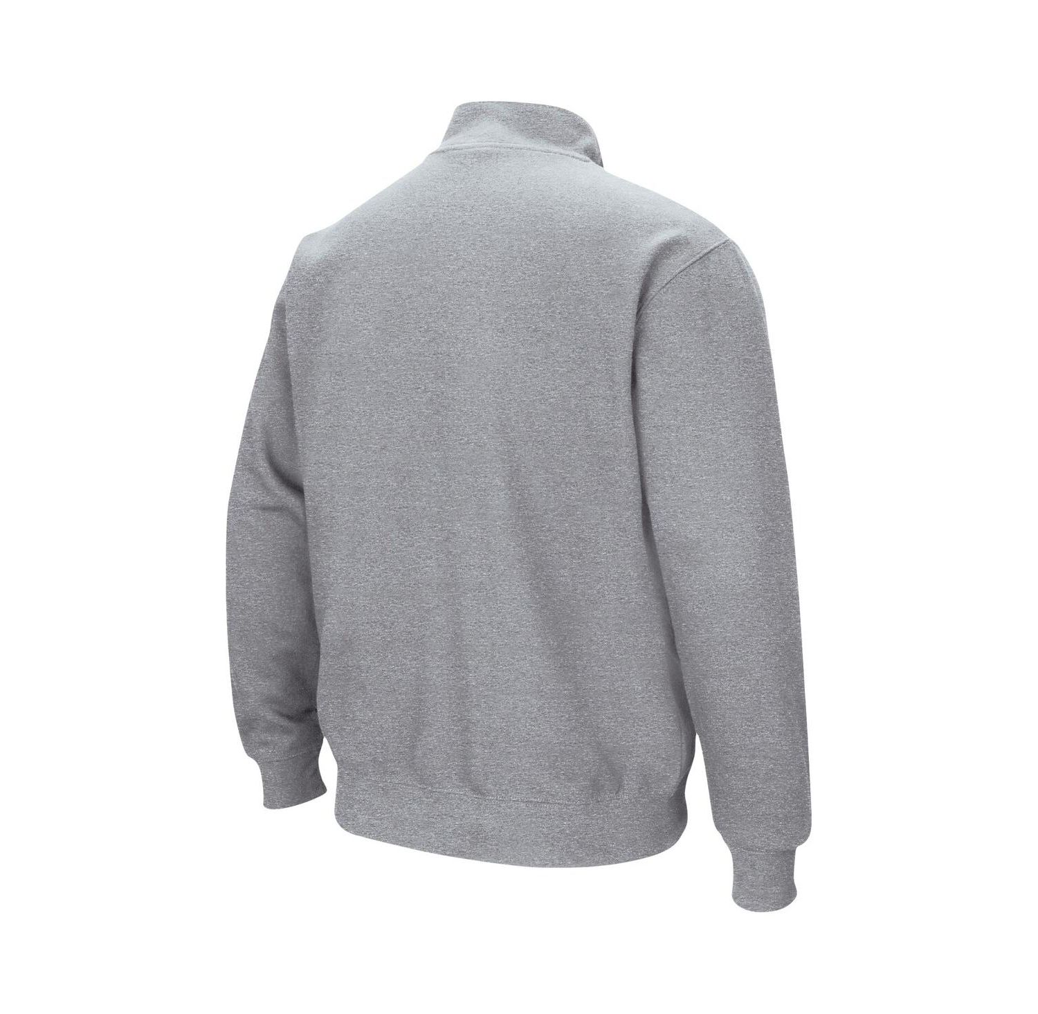 Men's Heathered Gray Harvard Crimson Tortugas Team Logo Quarter-Zip Jacket