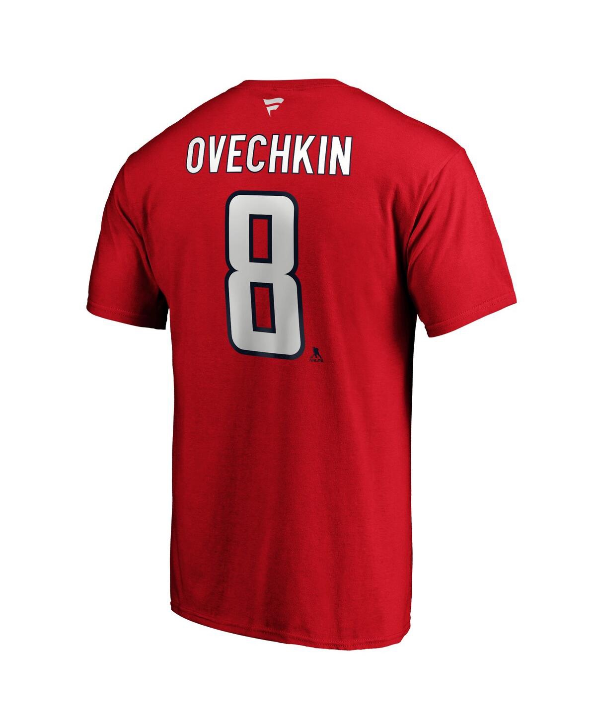 Men's Fanatics Alexander OvechkWashington Capitals Big and Tall Captain Patch Name and Number T-shirt - Red