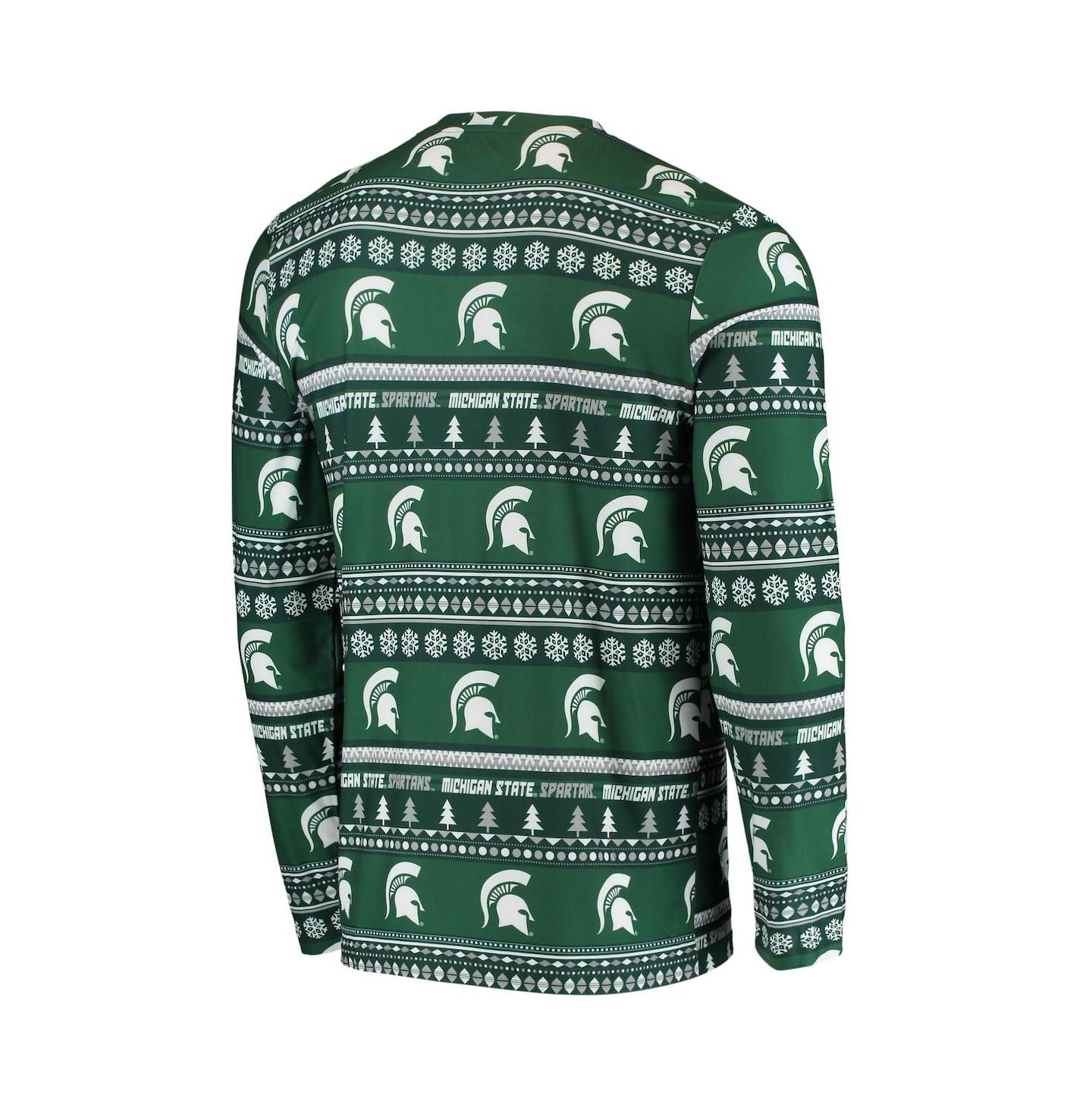 Мужская пижама Concepts Sport Michigan State Spartans Ugly Sweater, Green — фото 4