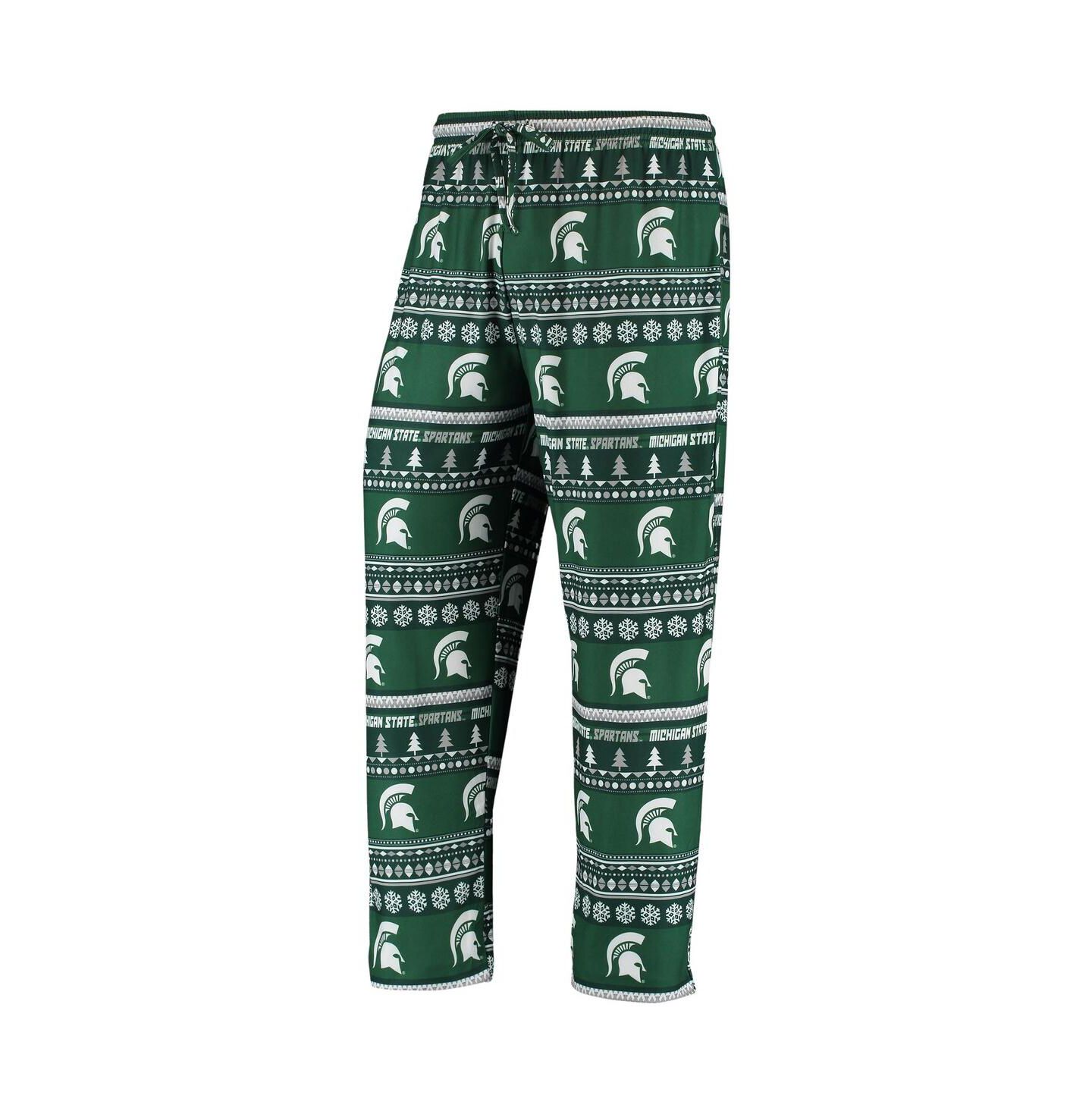 Мужская пижама Concepts Sport Michigan State Spartans Ugly Sweater, Green — фото 5