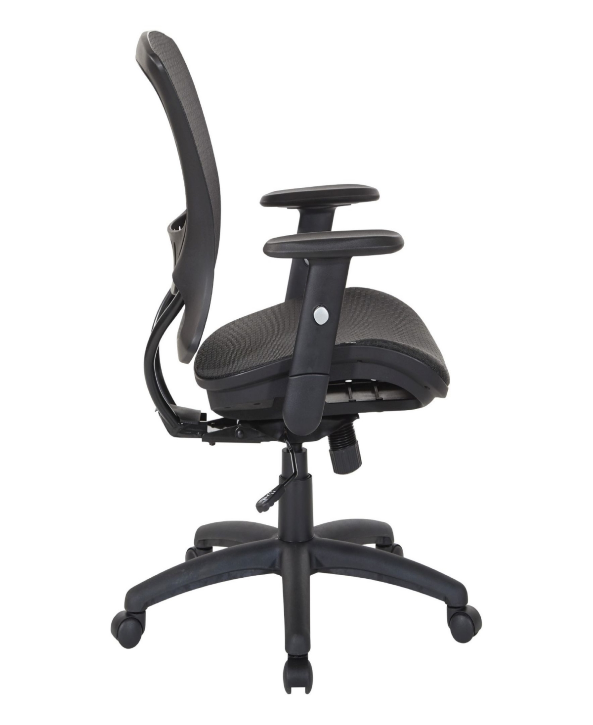 Mesh Screen Seat and Back Manager's Chair with Height Adjustable Arms - Blue